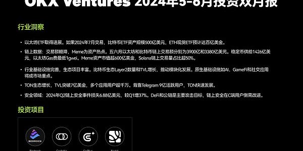 OKX Ventures 2024年5-6月投资双月报：多领域稳中向好 对市场前景保持乐观缩略图